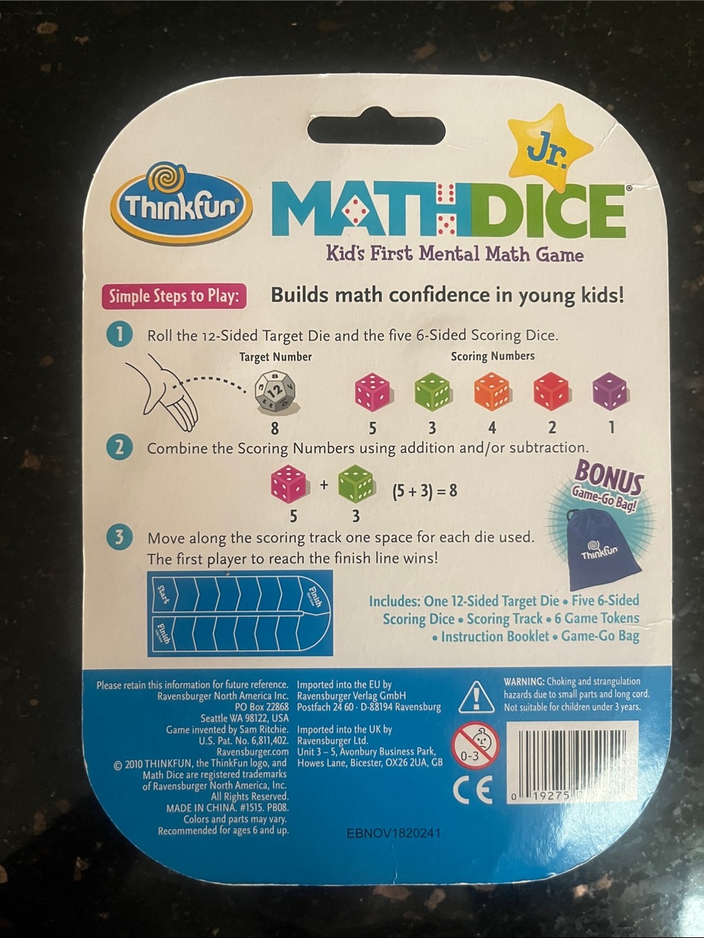 Think! Jr. Math Dice - Picture 3 of 3